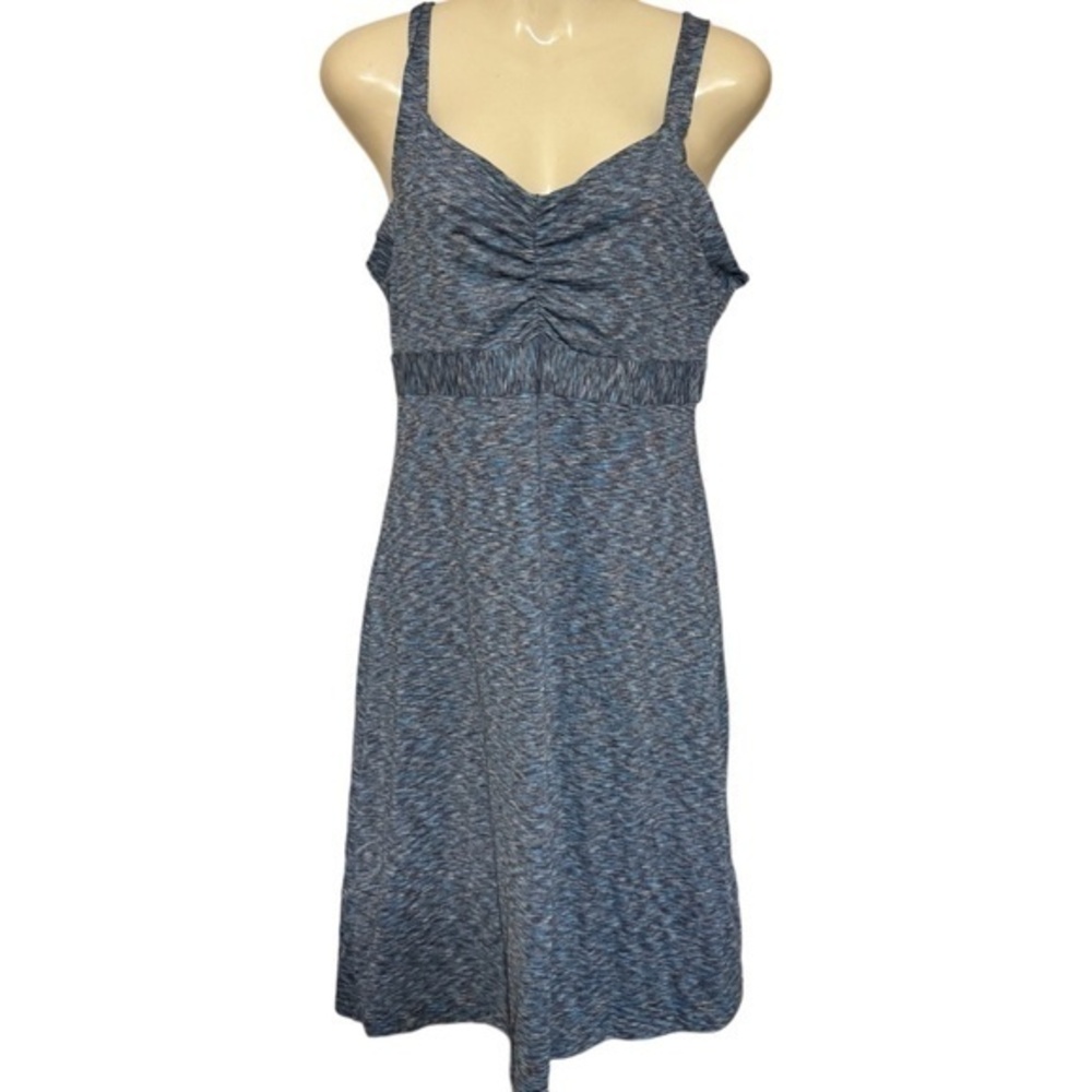 prAna Amaya Space Dye Dress Womens XL Ruched Empire Waist Stretch Athletic